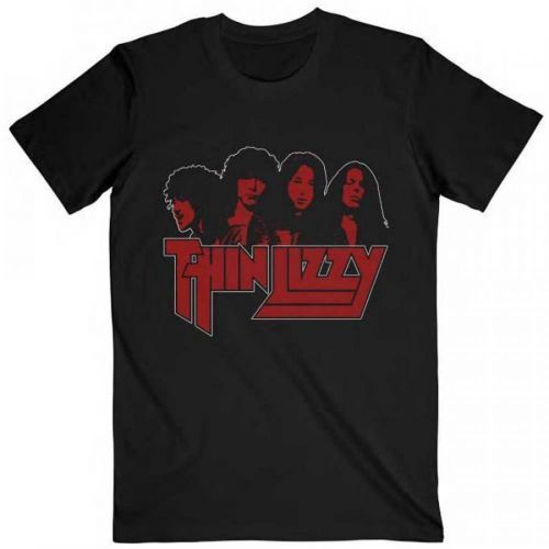 THIN LIZZY tričko Band Photo Logo Čierna XXL