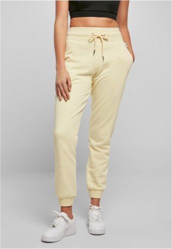 Urban Classics Ladies Organic High Waist Sweat Pants softyellow - XS