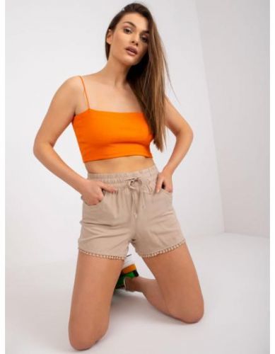 Dámske viskózové šortky Miya FRESH MADE Light Beige
