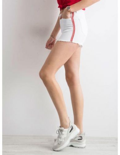 Dámske šortky s prúžkami ROMANITA white