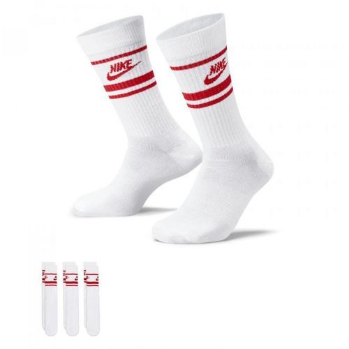 Nike Sportwear Everyday Essential Crew 3-Pack White/ University Red