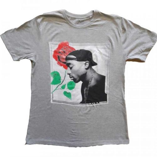 2Pac tričko Rose Šedá XXL
