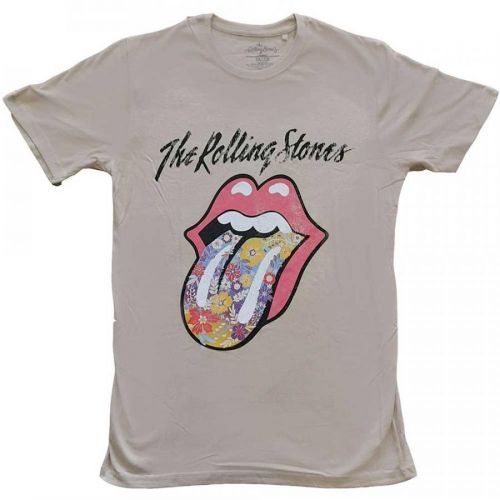 The Rolling Stones tričko Flowers Tongue Natural L