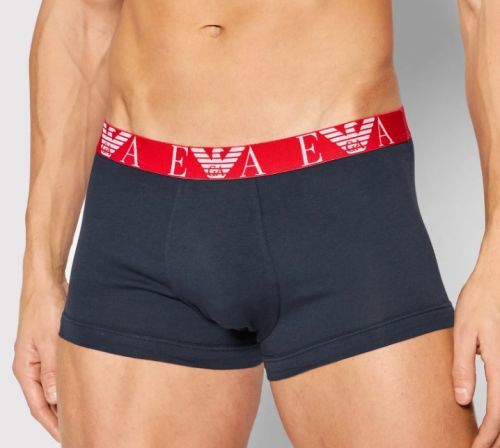 Pánske trenírky - 111357 2R715 97010 - biela/červená/tm.modrá - Emporio Armani XL biela, červená, modrá