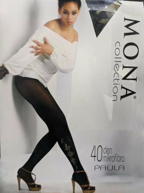 Pančuchové nohavice Paula - Mona S čierna