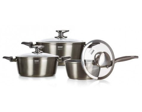 Sada hrncov Metallic Platinum, 6 dielov%