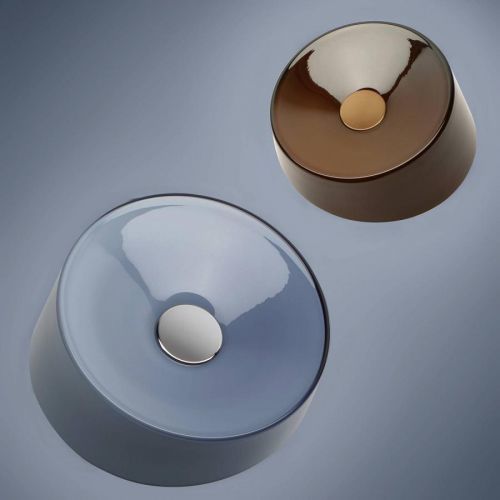 Foscarini Lumiere G9 stropné svietidlo Ø 34cm sivá
