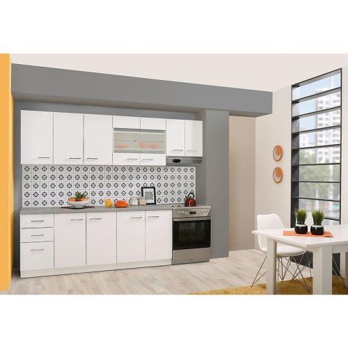 Kuchynská linka Diva 260 Biely / biely Lesk 11008406