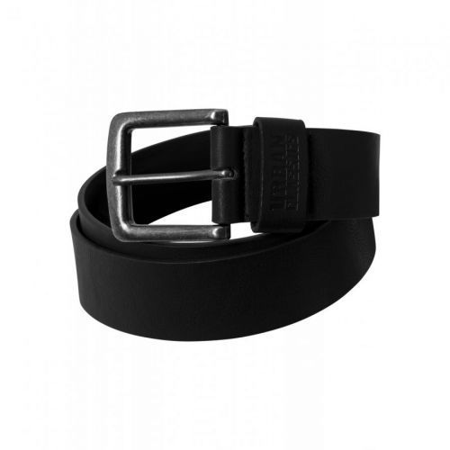 Opasok kožený Urban Classics Leather Imi - čierny, M
