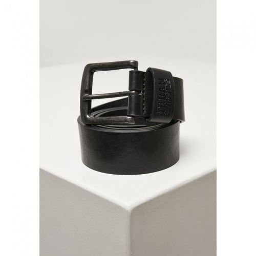 Opasok kožený Urban Classics Leather Recycled - čierny, S/M