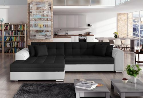 Expedo Rohová rozkladacia sedačka PALERMO, 294x80x196 cm, jasmine 100/soft 017 white, lavá