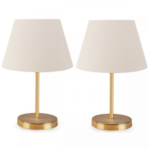 Sada 2 stolních lamp Deno krémová