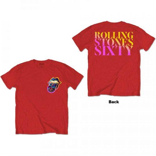 The Rolling Stones tričko Sixty Gradient Text Červená XXL