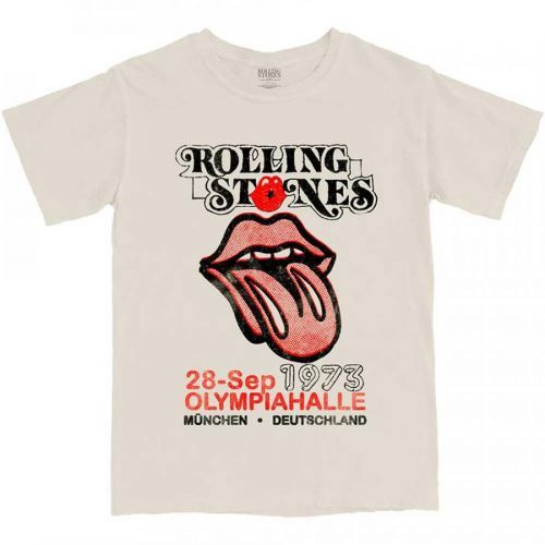The Rolling Stones tričko Munich '73 Natural XXL