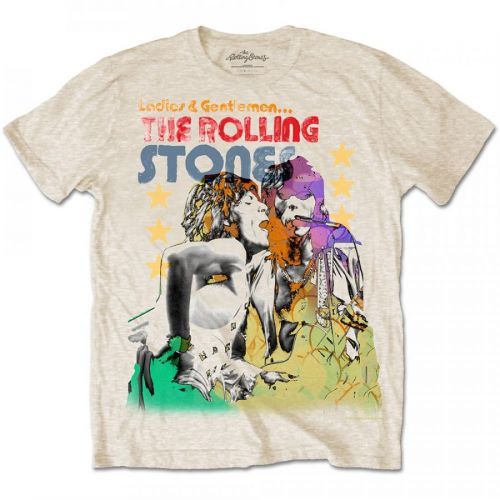 The Rolling Stones tričko Mick & Keith Watercolour Stars Natural XXL