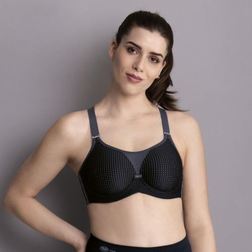 performance wireX športová podprsenka s kosticou 5599 čierna/antracit - Active 445 čierna/antracitová 80B