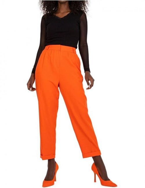 Oranžové elegantné nohavice