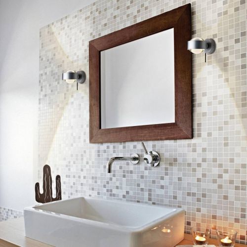 Puk Mini Wall+ LED, šošovky číre, chrómová matná