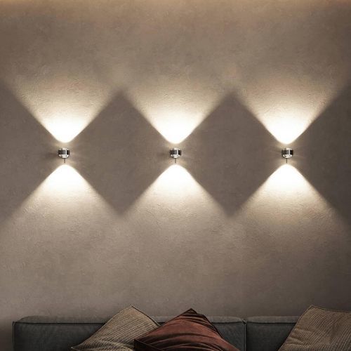 Puk Mini Wall+ LED, šošovky číre, chróm