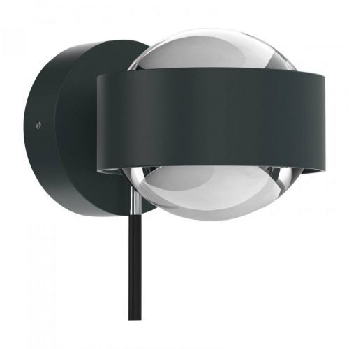 Puk Mini Wall+ LED, šošovky číre antracitová/chróm