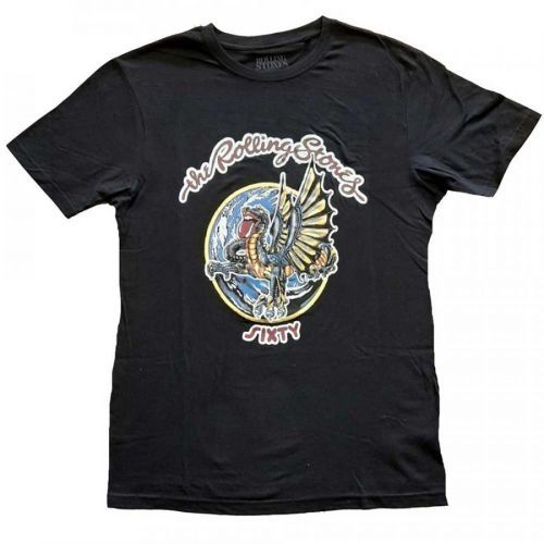 The Rolling Stones tričko Sixty Dragon Globe Čierna 4XL
