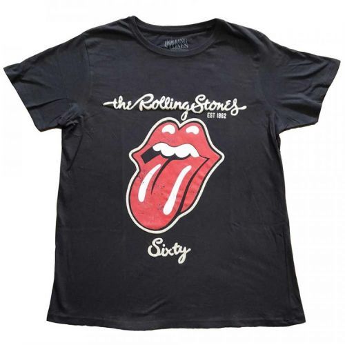 The Rolling Stones tričko Sixty Plastered Tongue Čierna 4XL