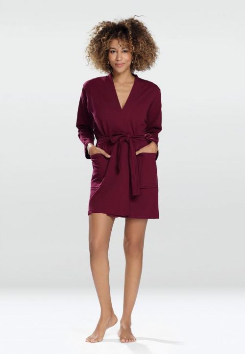 DKaren Housecoat Pola Maroon S