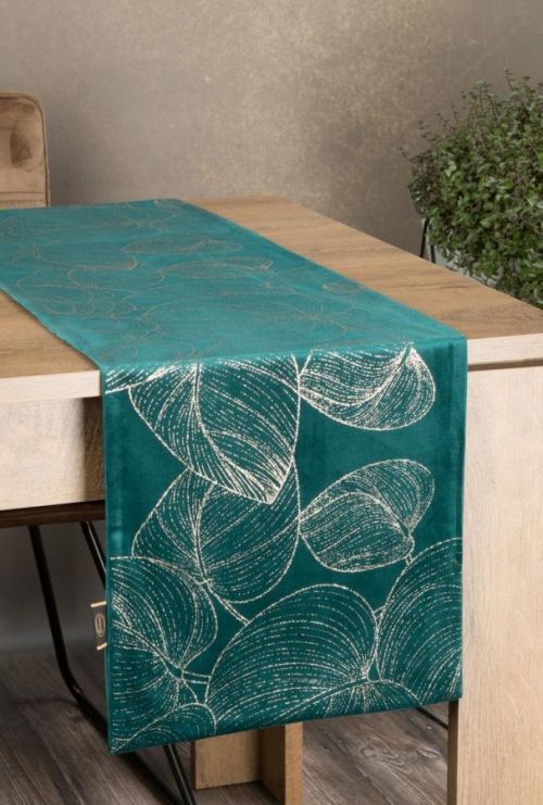 Eurofirany Tablecloth 389941 Dark Turquoise Š 35 cm D 140 cm