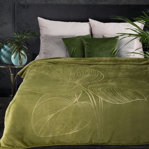 Eurofirany Blanket 392064 Olive Green Lat. 150 cm D 200 cm