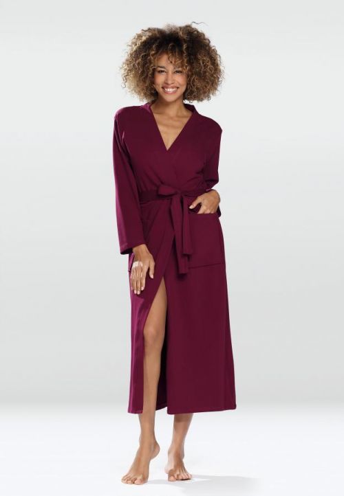 DKaren Housecoat Melissa Maroon S