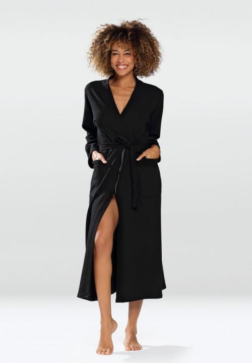 DKaren Housecoat Melissa Black S