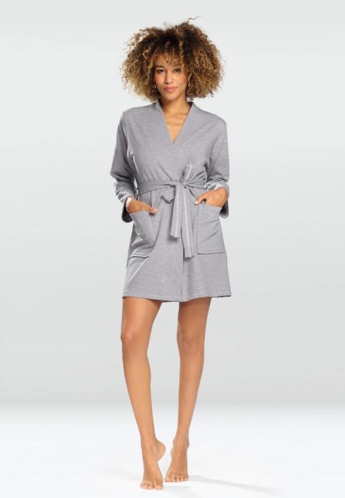 DKaren Housecoat Pola Grey S