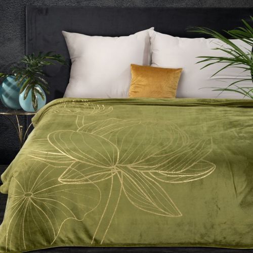 Eurofirany Blanket 392097 Olive Green Lat. 150 cm D 200 cm