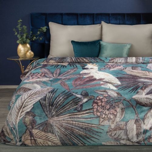 Eurofirany Blanket 391838 Turquoise Lat. 150 cm D 200 cm