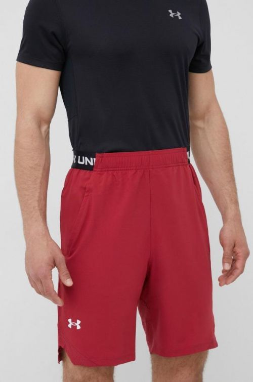 Tréningové šortky Under Armour Vanish pánske, bordová farba,