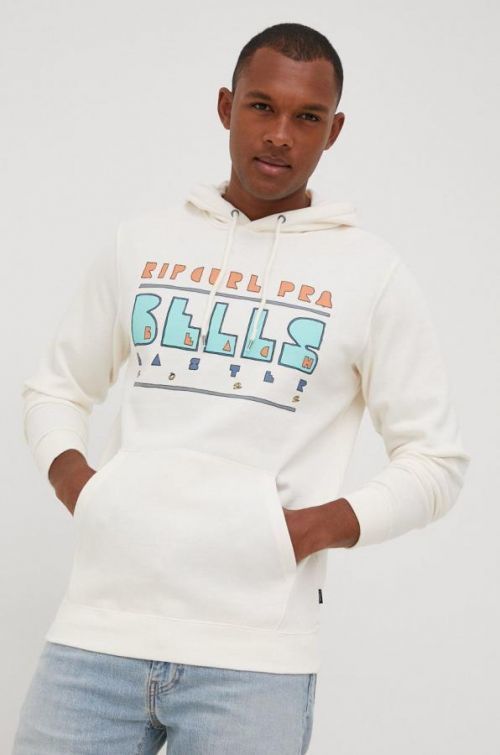 Mikina Rip Curl pánska, béžová farba, s potlačou