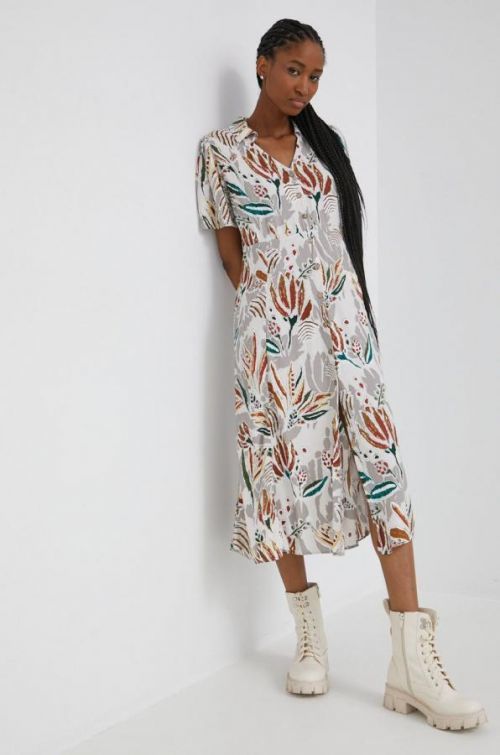 Šaty Answear Lab šedá farba, mini, áčkový strih