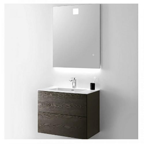 Čierna Skrinka S Umývadlom A Led Zrkadlom Matteo