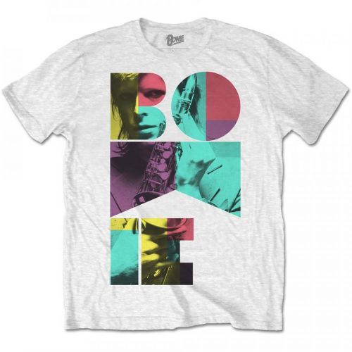 David Bowie - Tričko Colour Sax - Muž, Unisex, Biela, S