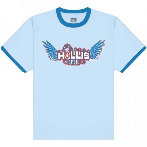 Run-DMC tričko Hollis Crew Modrá XXL