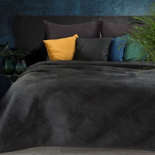 Eurofirany Bedspread 387810 Black Lat. 170 cm D 210 cm