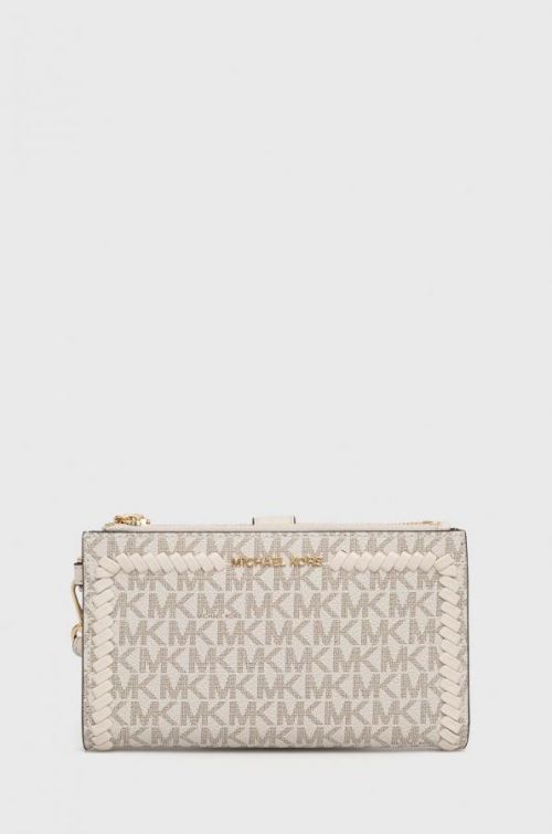 Peňaženka MICHAEL Michael Kors dámsky, béžová farba