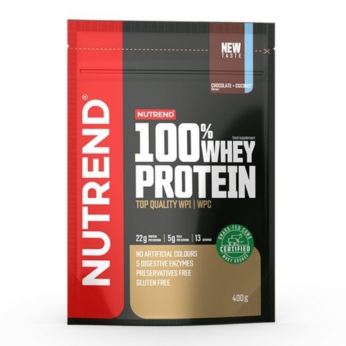 Nutrend 100% WHEY Protein 400g biela čokoláda-kokos