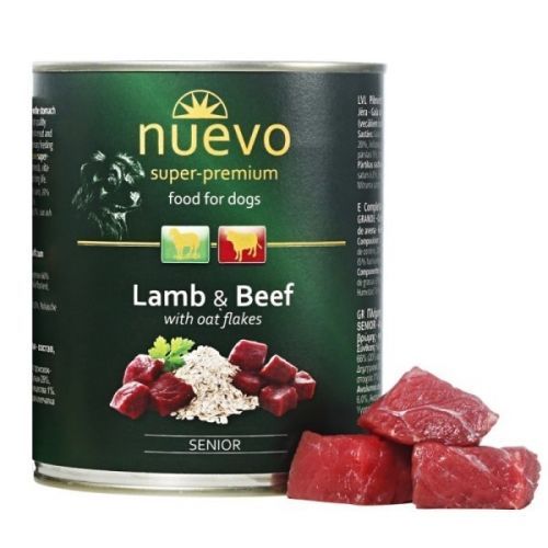 NUEVO dog Senior Lamb & Oat Flakes bal. 6 x 400 g konzerva