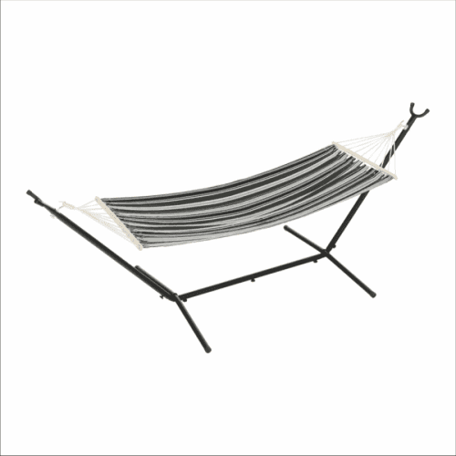 KONDELA Hojdacia sieť, sivá/biela, EVANA NEW - single