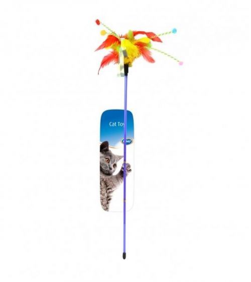 Hračka DUVO+ palička s pierkami 62x3x1,5 cm