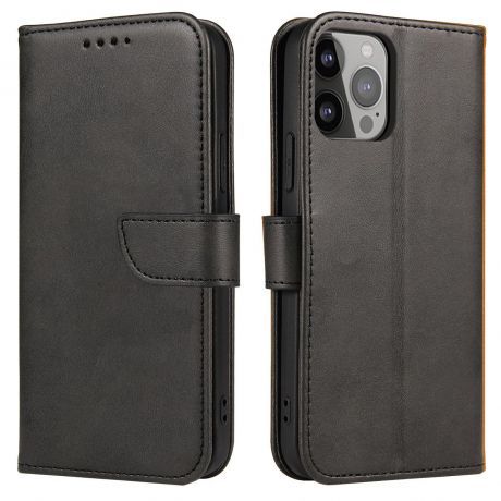 MG Magnet knižkové kožené puzdro na Motorola Moto G100 / Edge S, čierne