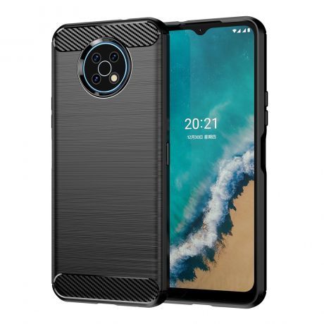 MG Carbon Case Flexible silikónový kryt na Motorola Moto G50, čierny