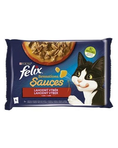 Nestlé FELIX Sensations cat Multipack morka&jahňa kapsička 4x85 g