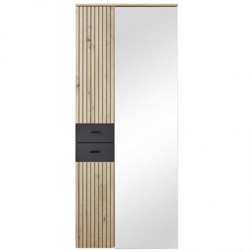 Voleo PREDSIEŇOVÁ SKRIŇA, čierna, dub Artisan, 84/202/38 cm